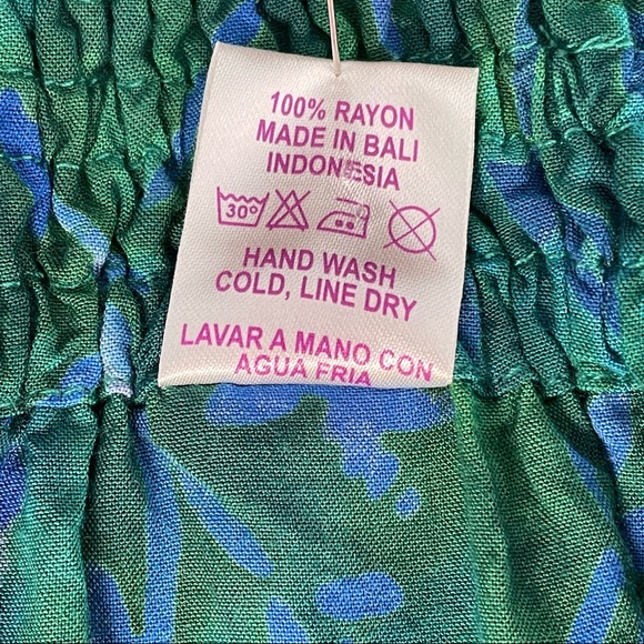 LA LUNA LOCA Tie Dye Floral Rayon maxi sun dress Size Medium - Picture 5 of 6